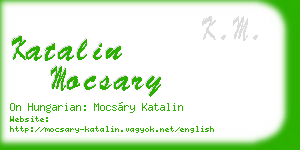 katalin mocsary business card