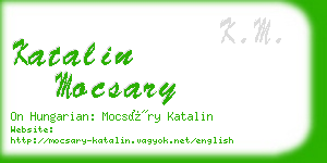 katalin mocsary business card